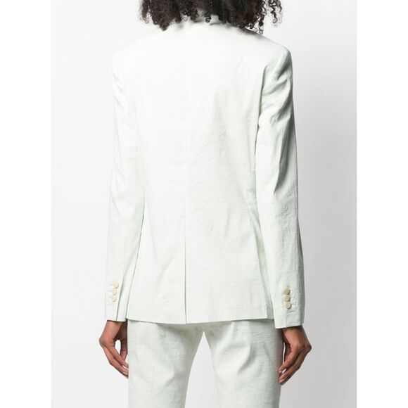 NWT THEORY Womens Green Single-breasted Blazer Jacket Size: 10 - Picture 2 of 3